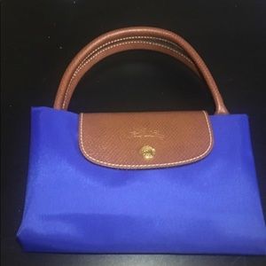 longchamp large pliage royal blue tote